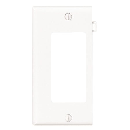 Leviton 1-Gang Plastic Sectional Rocker Decorator Wall Plate End Panel, White 905-PSE26-00W